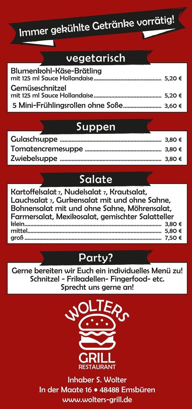 Speisekarte Wolter Seite 6
